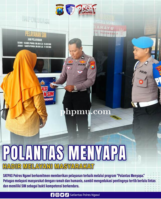 SATPAS Polres Ngawi Tingkatkan Pelayanan Publik Melalui Program Polantas Menyapa