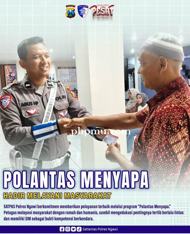 SATPAS Polres Ngawi Terus Tingkatkan Kualitas Layanan Publik Lewat Program Polantas Menyapa