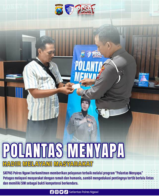 SATPAS Polres Ngawi Jalankan Program Polantas Menyapa, Pelayanan Publik Kian Dekat dengan Masyarakat