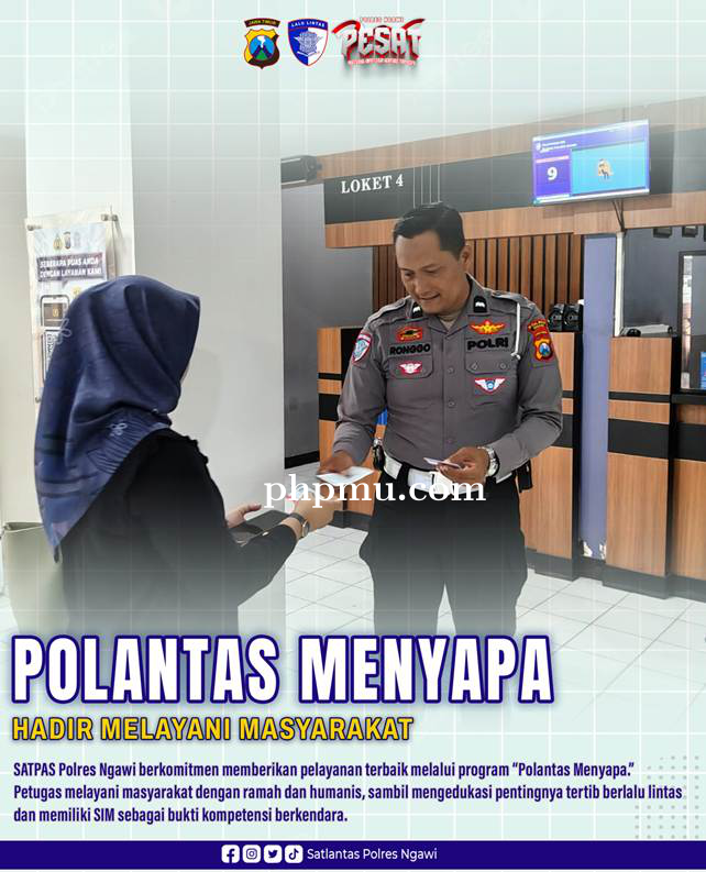 SATPAS Polres Ngawi Terus Hadirkan Pelayanan Humanis Lewat Program Polantas Menyapa