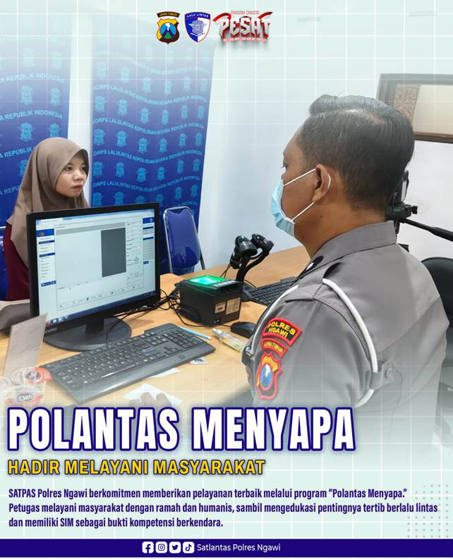 SATPAS Polres Ngawi Dorong Pelayanan Prima Melalui Program Polantas Menyapa